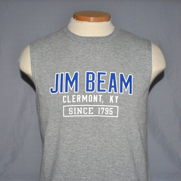 Vintage Champion Tank Top Size Medium Jim Beam Whiskey Graphic Tee - Picture 2 of 8